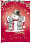 Me to You Tatty Teddy Christmas Card To A Special Friend, Two Tatty Teddy Bears Standing With A A Snowman, 5 x 7 Inches - Official Collection