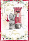 Me to You Tatty Teddy Christmas Card From Across The Miles, Tatty Teddy Posting A Letter,  5 x 7 Inches - Official Collection