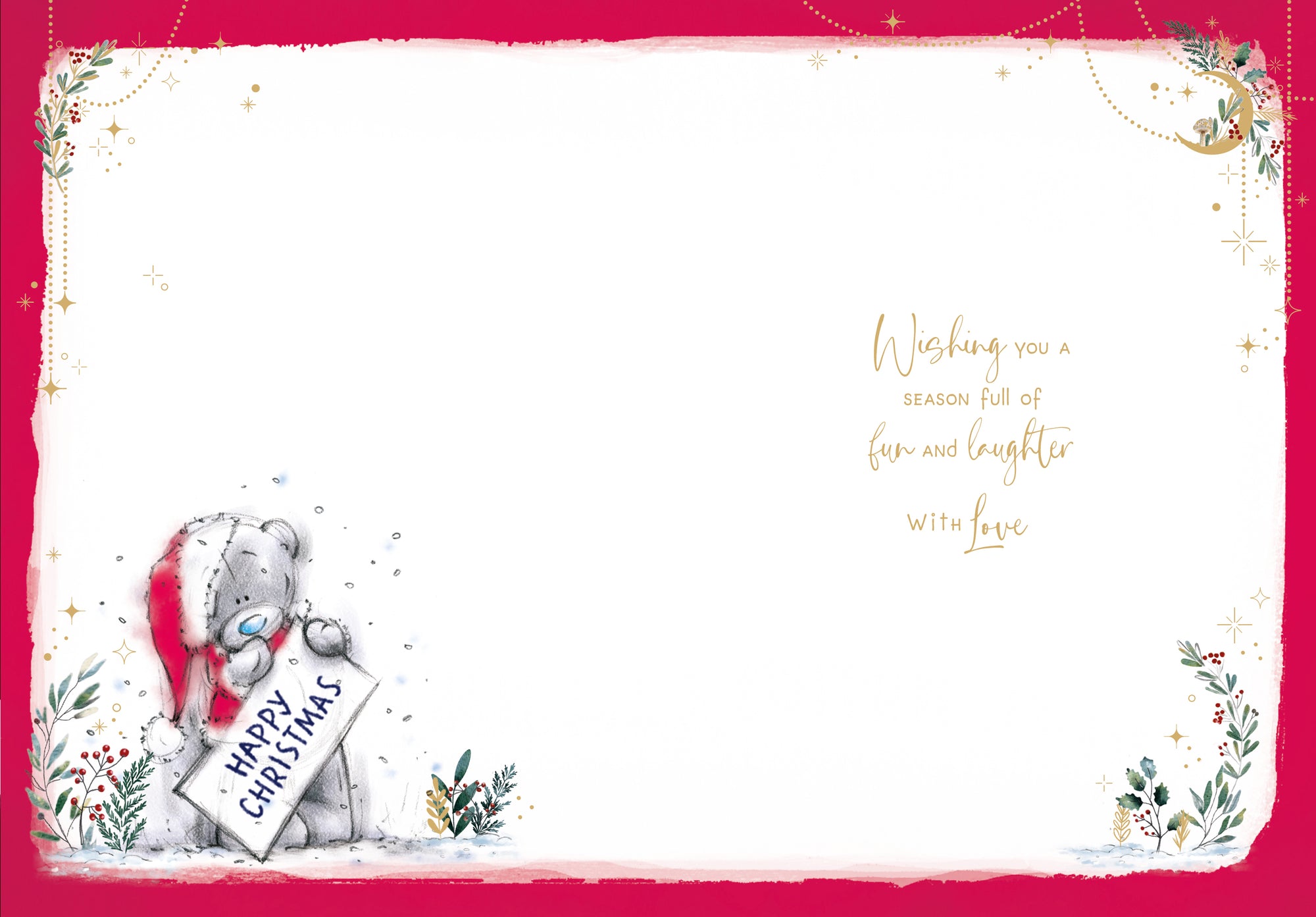 Me To You Tatty Teddy To The Best Brother Christmas Card, Tatty Teddy In Santa Hat 5x7ins - Official Collection