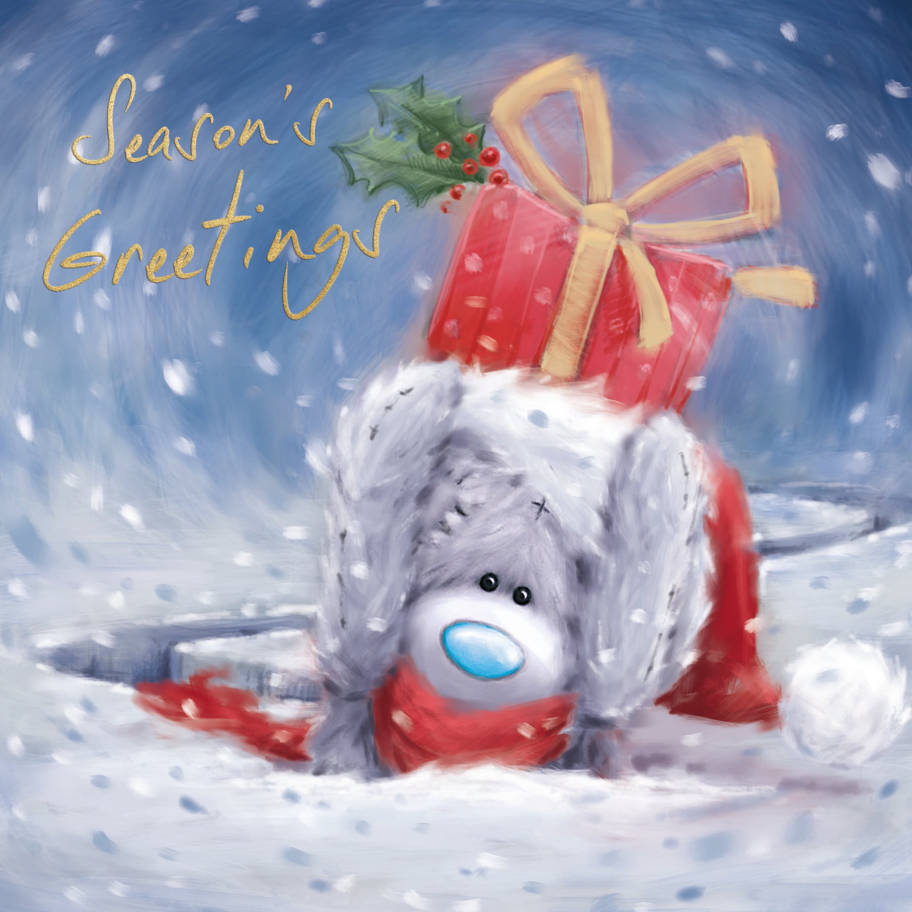 Me To You Tatty Teddy Cute Christmas Card 6x6ins - Softly Drawn Collection