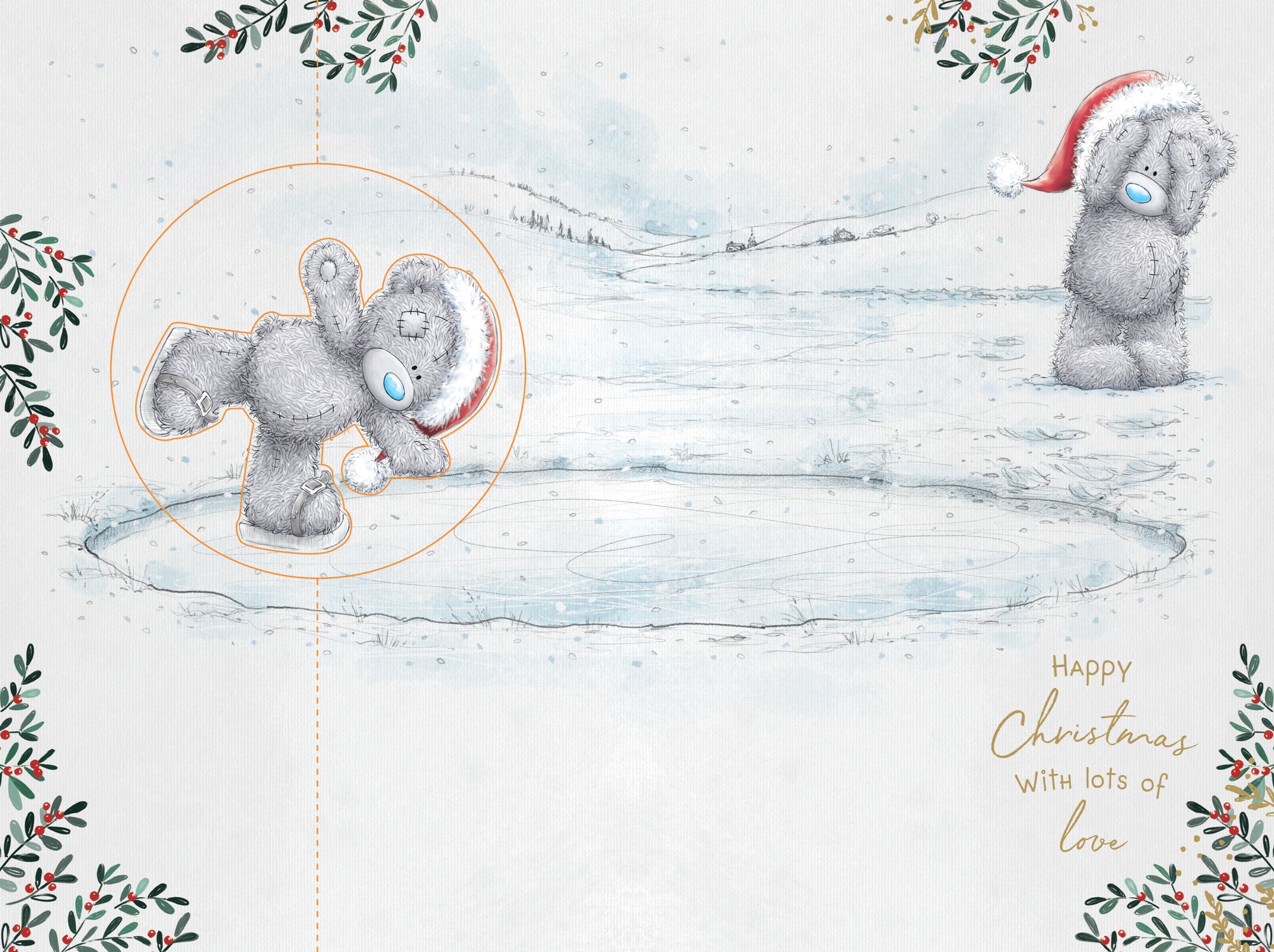 Me to You Tatty Teddy Son and Daughter-in-Law Handmade Pop Up Christmas Card