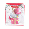 Me To You Tatty Teddy Christmas Small-Sized Gift Bag, With Large Bauble Gift Tag, Featuring Tatty Teddy Bear With Peeks Out From A Beautifully Wrapped Pink Present 15.5 x 16.5 cm - Official Collection
