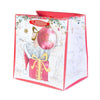 Me To You Tatty Teddy Christmas Small-Sized Gift Bag, With Large Bauble Gift Tag, Featuring Tatty Teddy Bear With Peeks Out From A Beautifully Wrapped Pink Present 15.5 x 16.5 cm - Official Collection