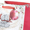 Me To You Tatty Teddy Christmas Medium-Sized Gift Bag, With Large Bauble Gift Tag, Featuring Tatty Teddy Bears Sledging Through The Snow 22.9 x 19 cm - Official Collection