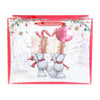 Me To You Tatty Teddy Christmas Large-Sized Gift Bag, With Large Bauble Gift Tag, Featuring Tatty Teddy Bears Carrying a Large Gift 33 x 26.7 cm - Official Collection