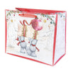 Me To You Tatty Teddy Christmas Large-Sized Gift Bag, With Large Bauble Gift Tag, Featuring Tatty Teddy Bears Carrying a Large Gift 33 x 26.7 cm - Official Collection
