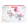 Me To You Tatty Teddy Christmas Extra- Large Jumbo Size Gift Bag, With Large Bauble Gift Tag, Featuring Tatty Teddy Bears Ice Skating In The Snow 45.7 x 33 cm - Official Collection