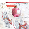 Me To You Tatty Teddy Christmas Extra- Large Jumbo Size Gift Bag, With Large Bauble Gift Tag, Featuring Tatty Teddy Bears Ice Skating In The Snow 45.7 x 33 cm - Official Collection