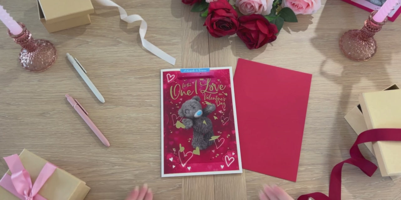 Me to You Tatty Teddy Valentine's Day Luxury 3D Keepsake Card For the One I Love 6 x 9