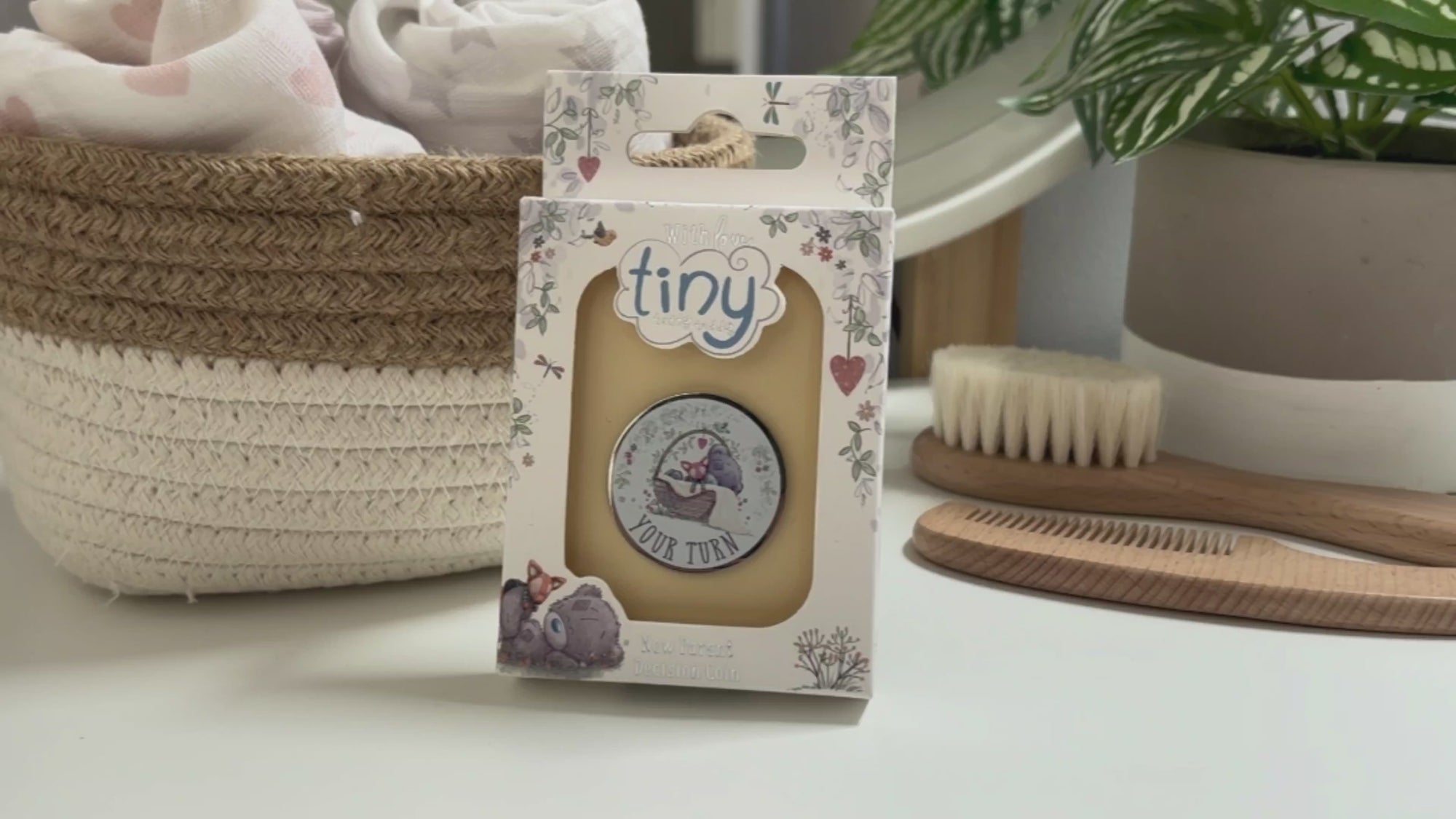 Me to You Tiny Tatty Teddy New Parent Decision Flip Coin, Fun New Baby Gift - Official Collection