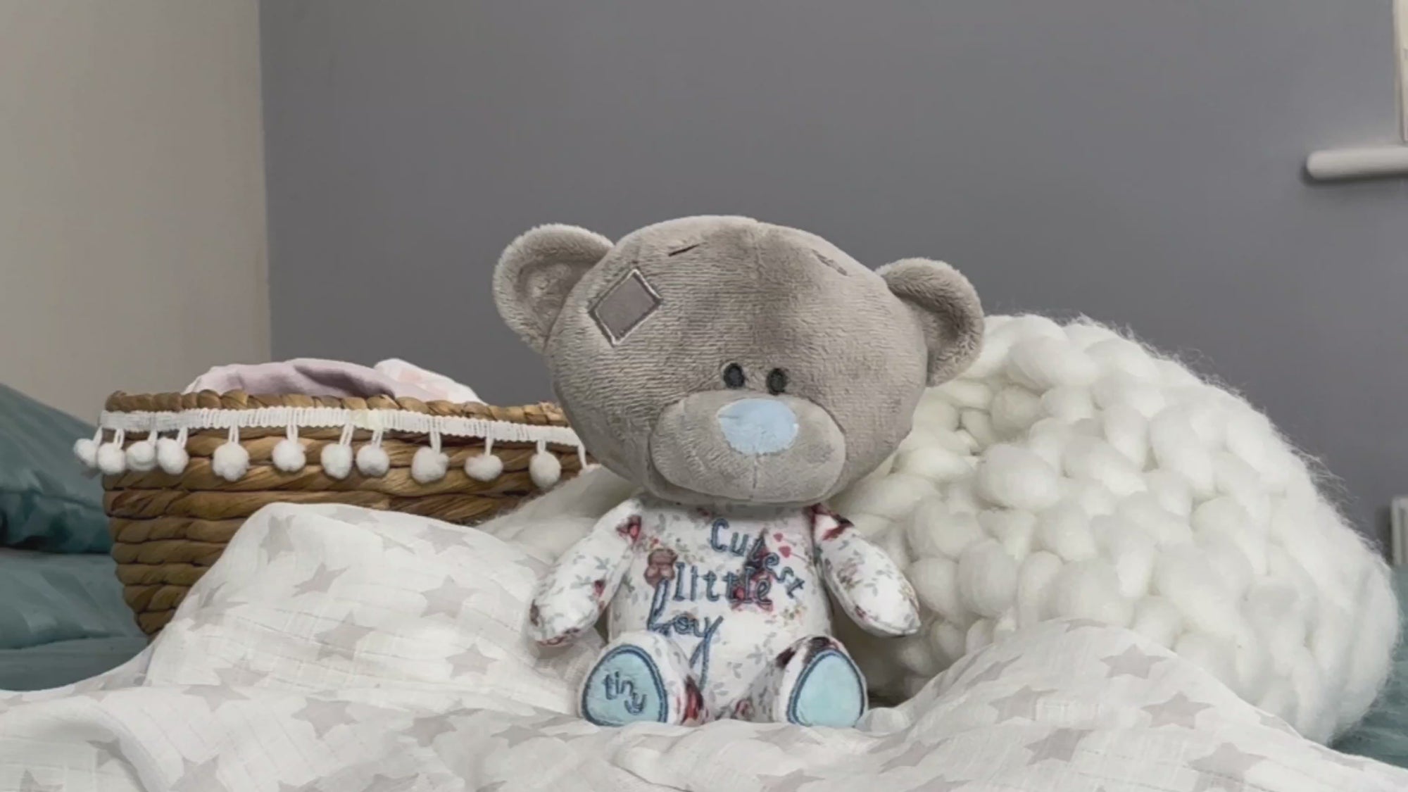 Me to You Tiny Tatty Teddy New Baby Boy Plush, 15cm Bear - Official Collection
