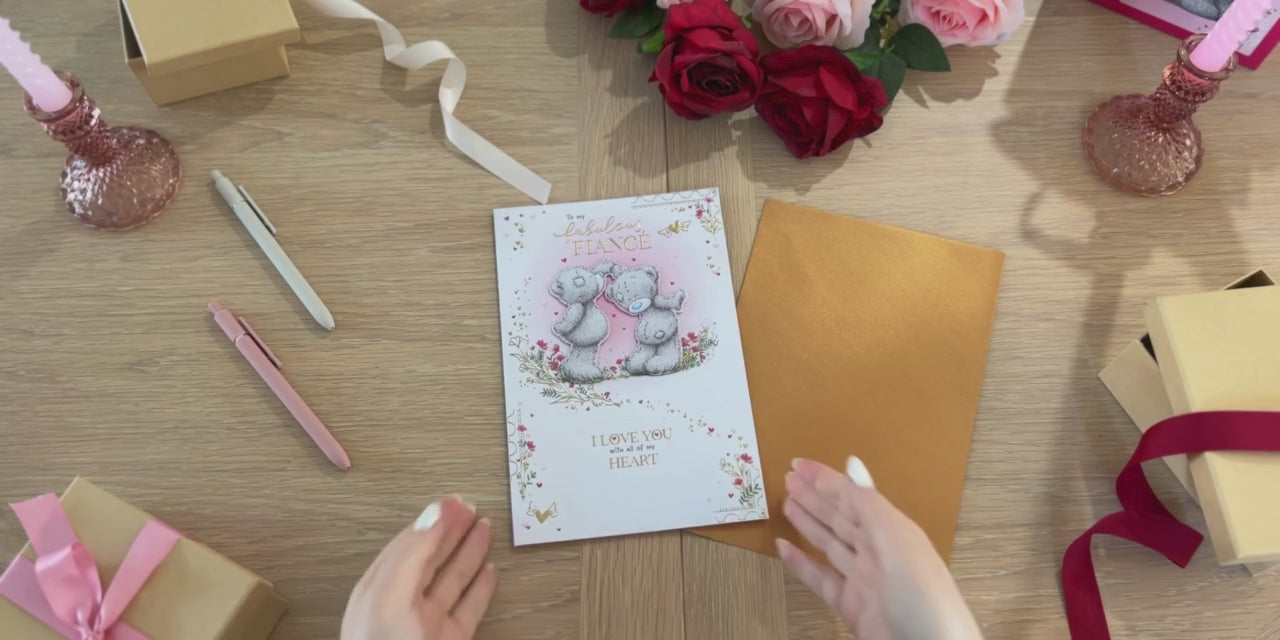 Me to You Tatty Teddy Valentine's Day Card 'To my fabulous Fiancé' 6 x 9