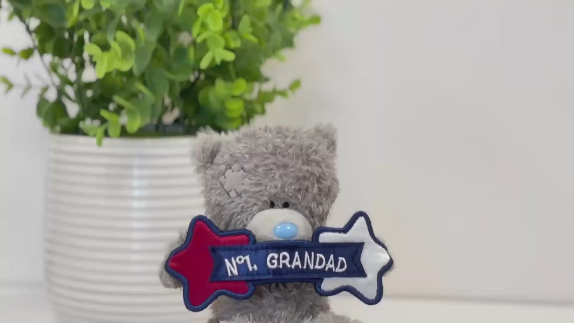 Me to You Tatty Teddy Small Plush 'No.1 Grandad' Bear For Father's Day Or Birthday - Official Collection