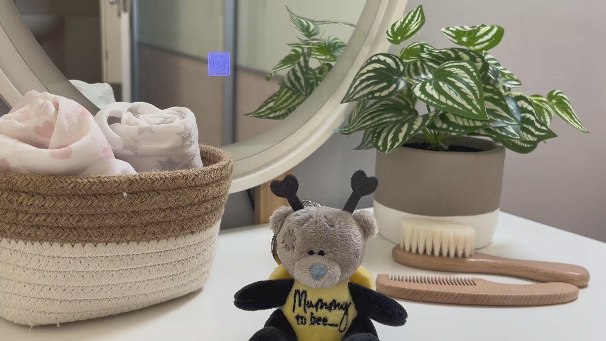 Me to You Tiny Tatty Teddy Mummy To Bee Plush Keyring - Cute Pregnancy Or Baby Shower Gift, 8cm-High - Official Collection