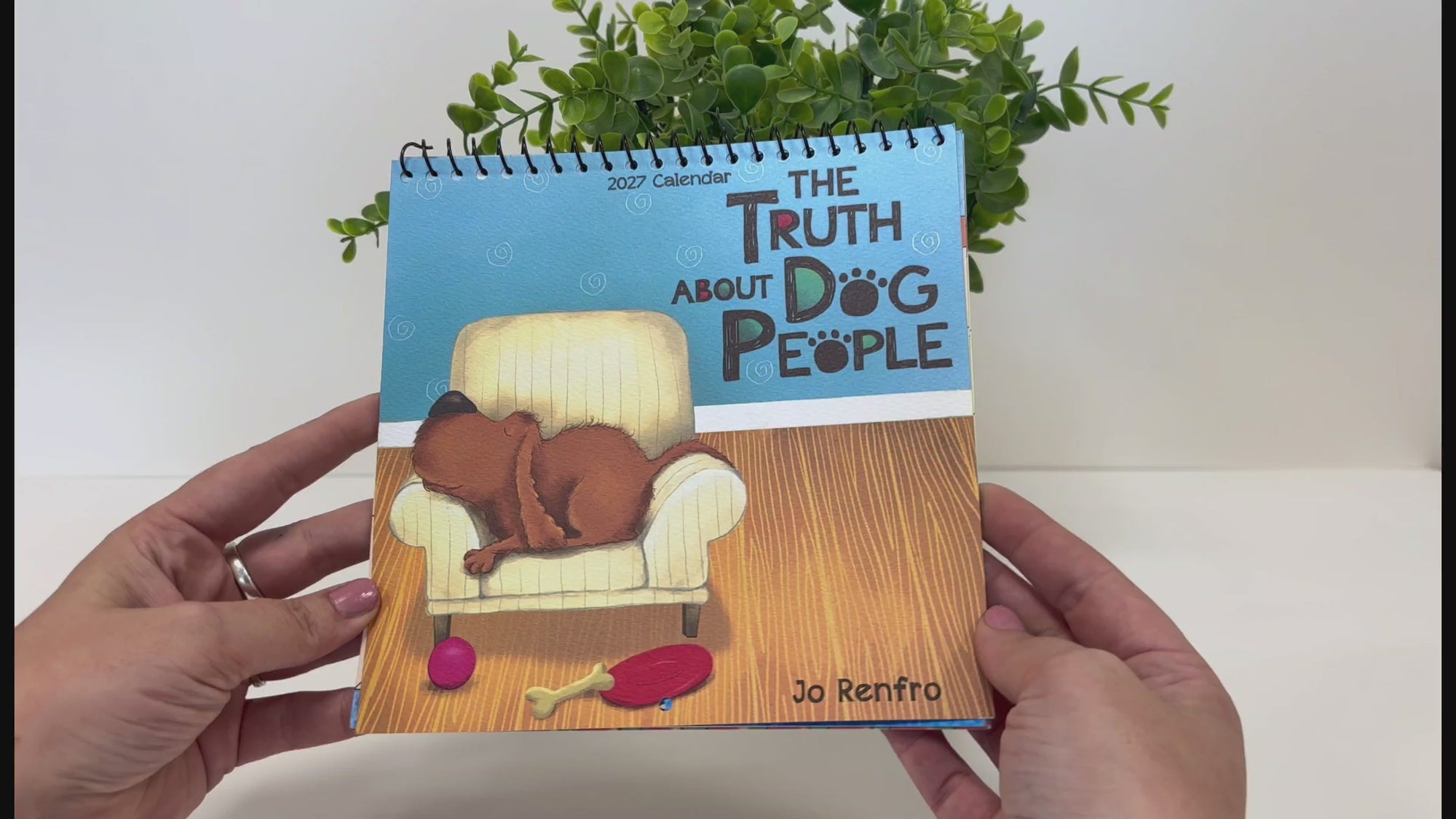 Dog Lovers 2027 Wall Calendar, The Truth About Dog People by Jo Renfro, Blue Mountain Arts, 7.7 x 7.7 Inches